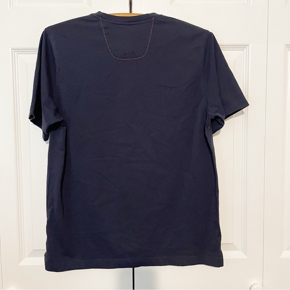 Brooks Brothers ProSport T-Shirt Size Medium Performance Script Logo Tee Navy - Picture 6 of 7
